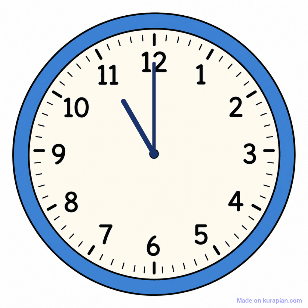 Clock Face — 11:00 (11 O'Clock)