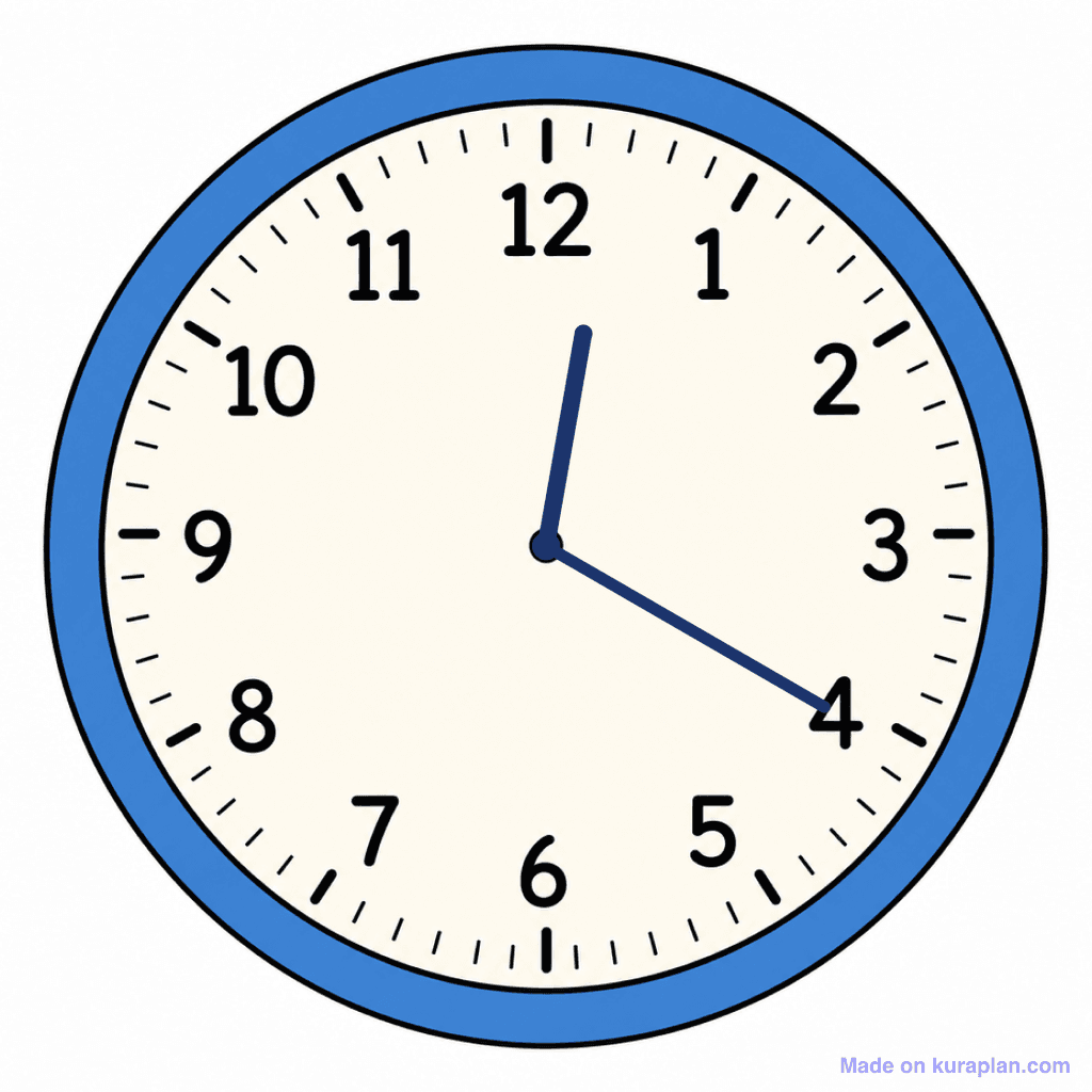 Clock Face — 12:20 (Twenty Past 12)