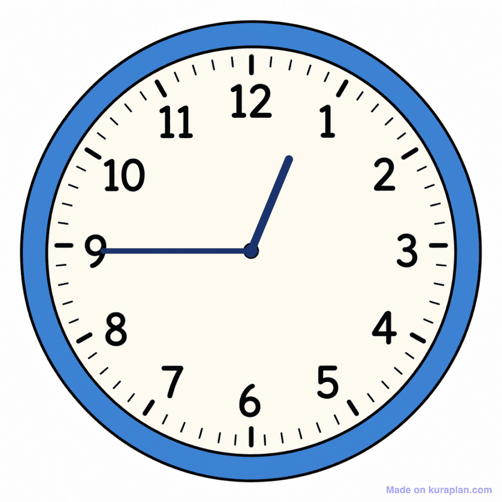 Clock Face — 12:45 (Quarter To 1)