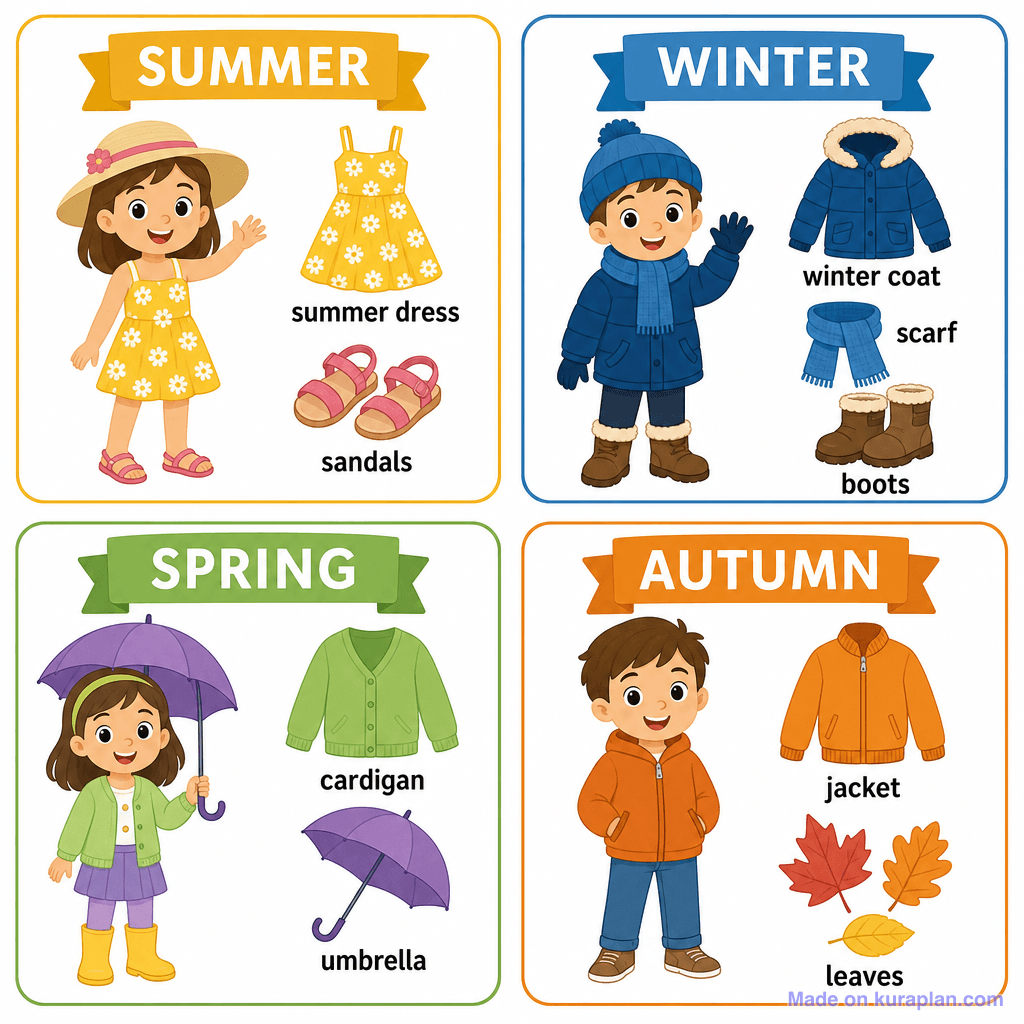 Clothing Types by Season (simple)