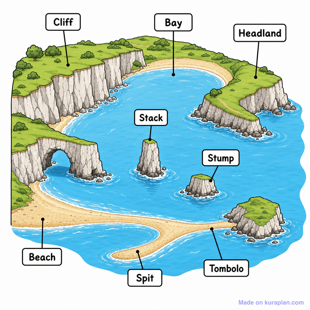Coastal Features illustration sample