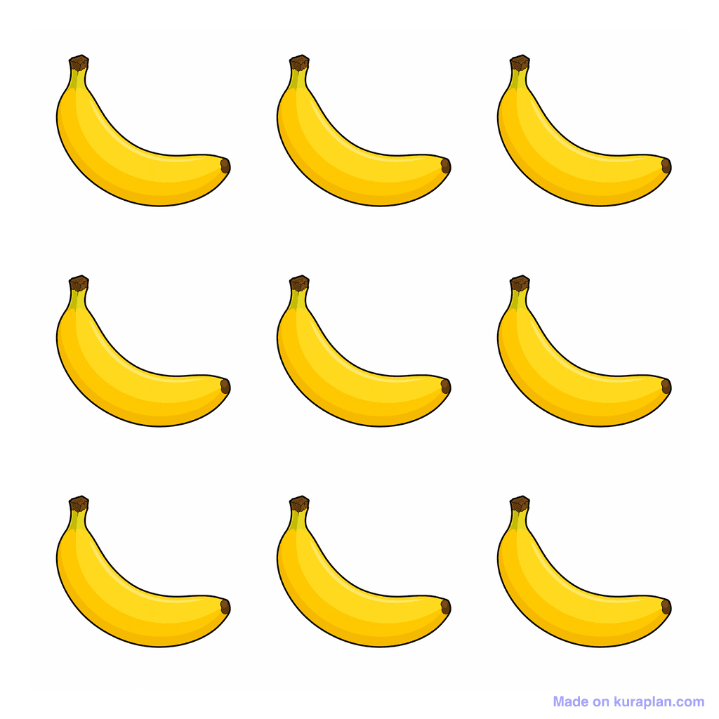 Collection — 9 bananas