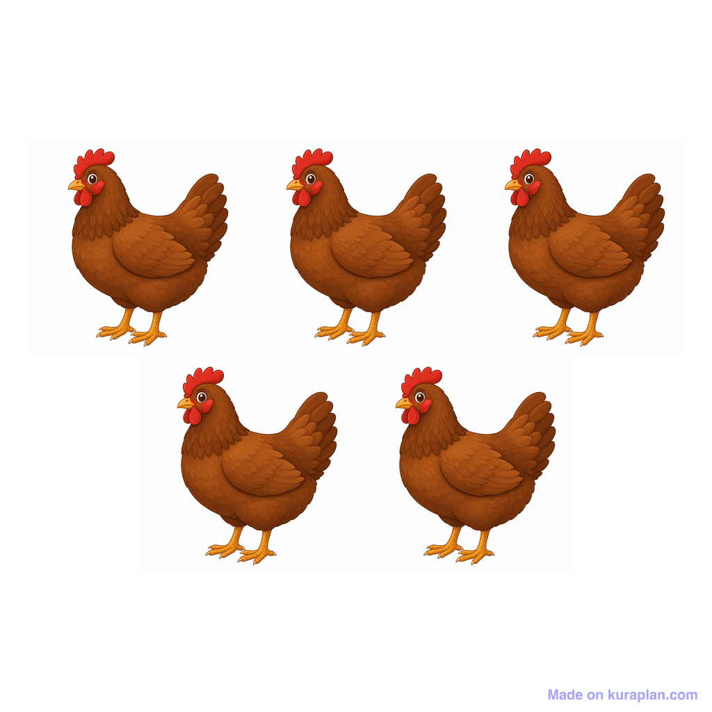 Collection — 5 chickens