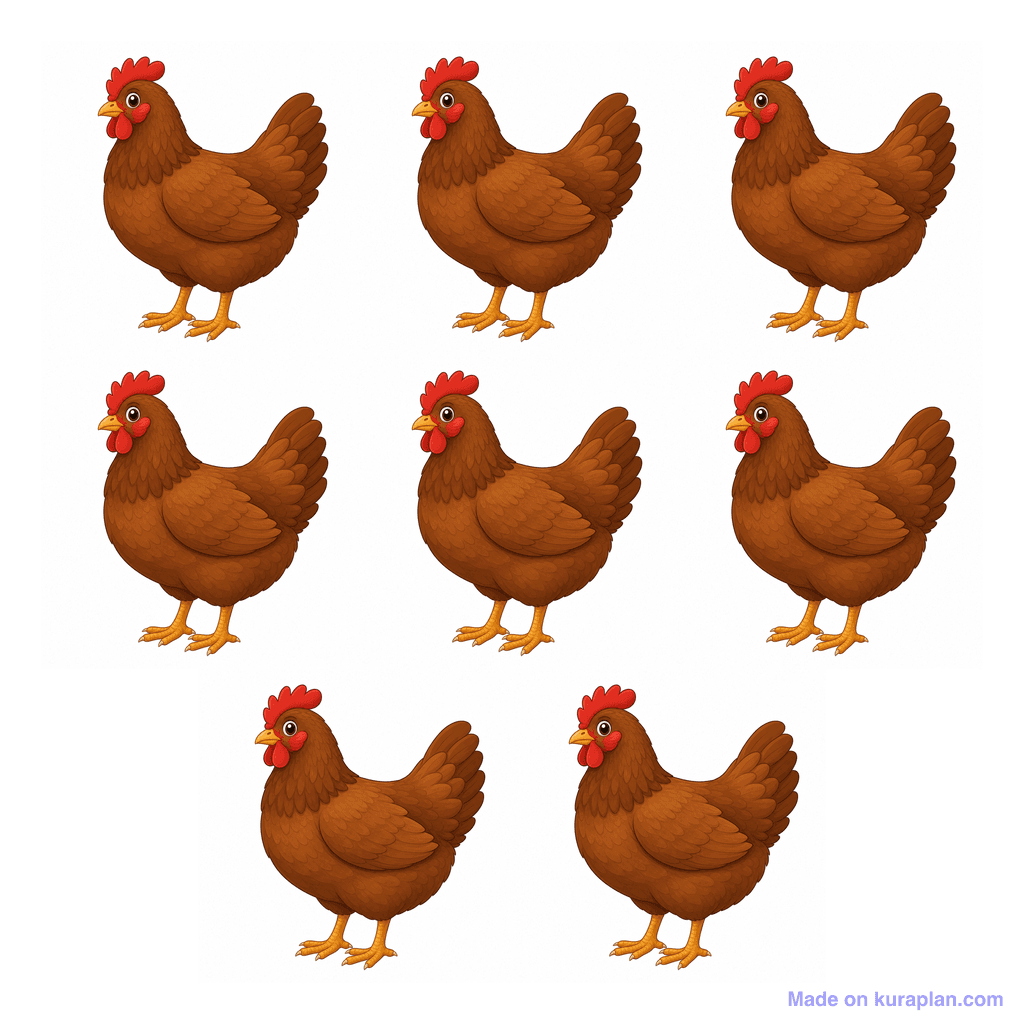 Collection — 8 chickens