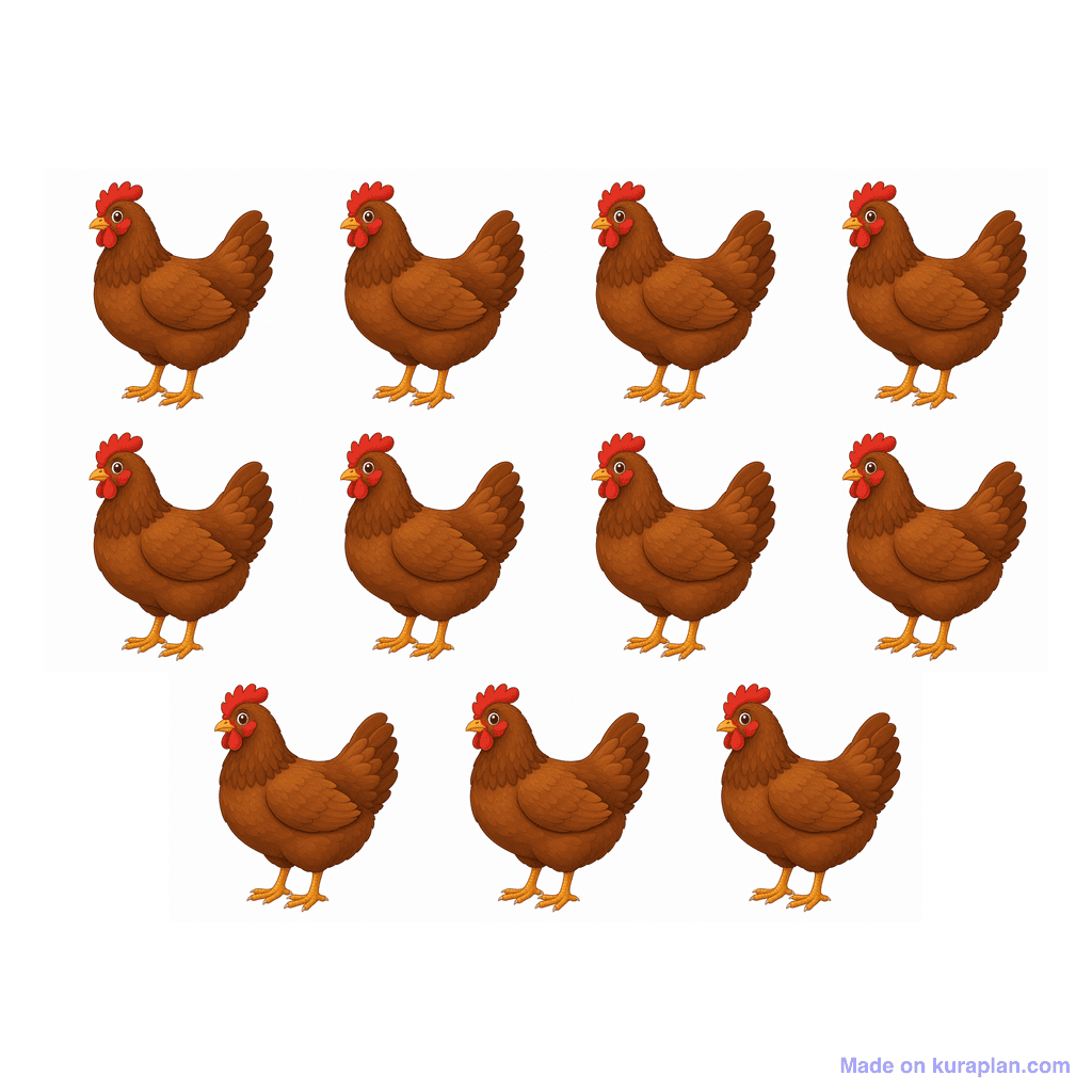 Collection — 11 chickens