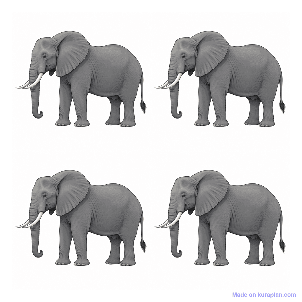 Collection — 4 elephants