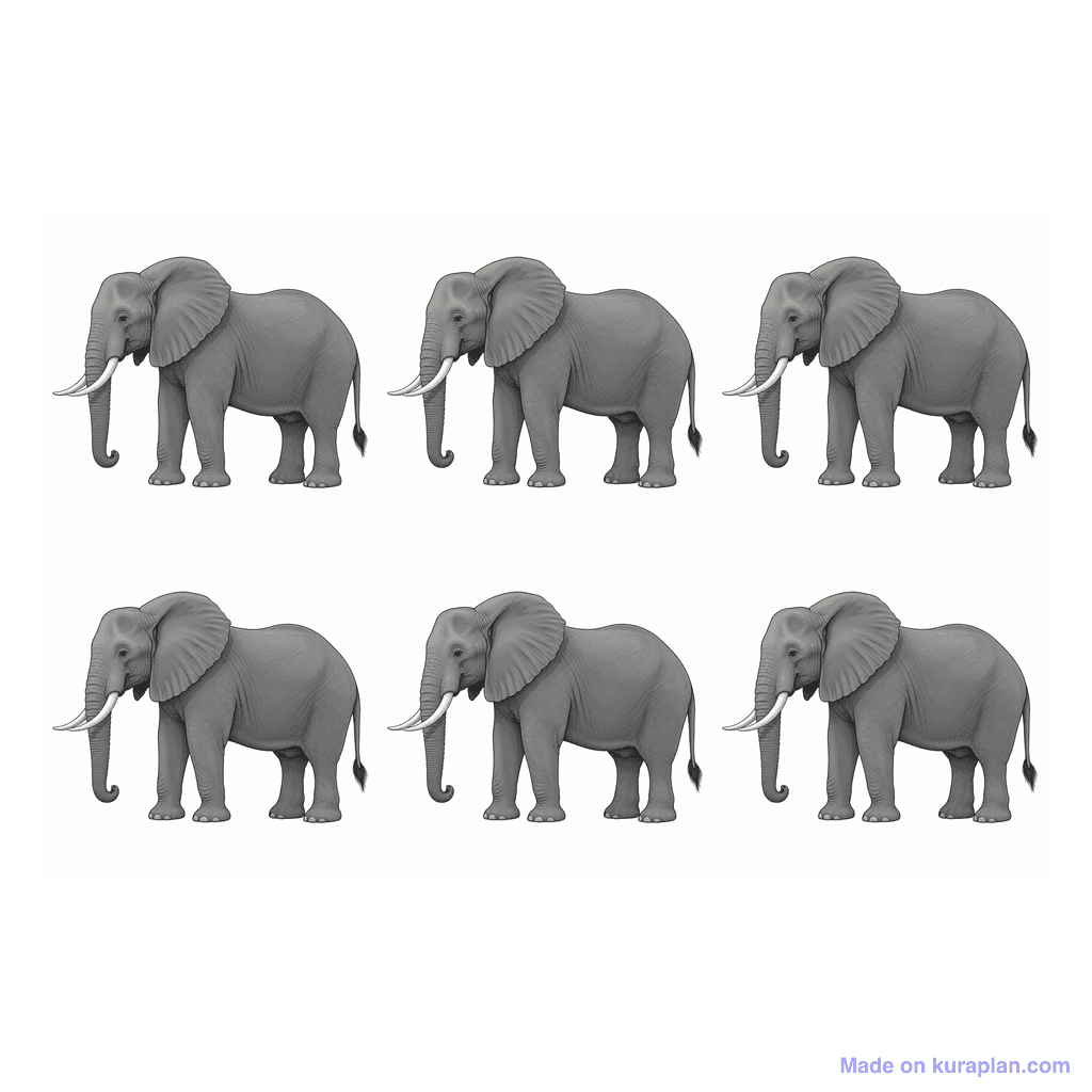 Collection — 6 elephants