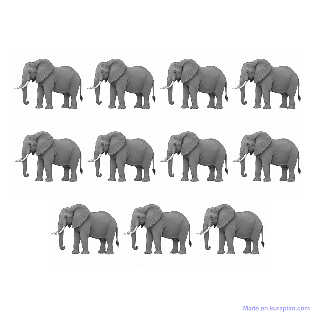 Collection — 11 elephants