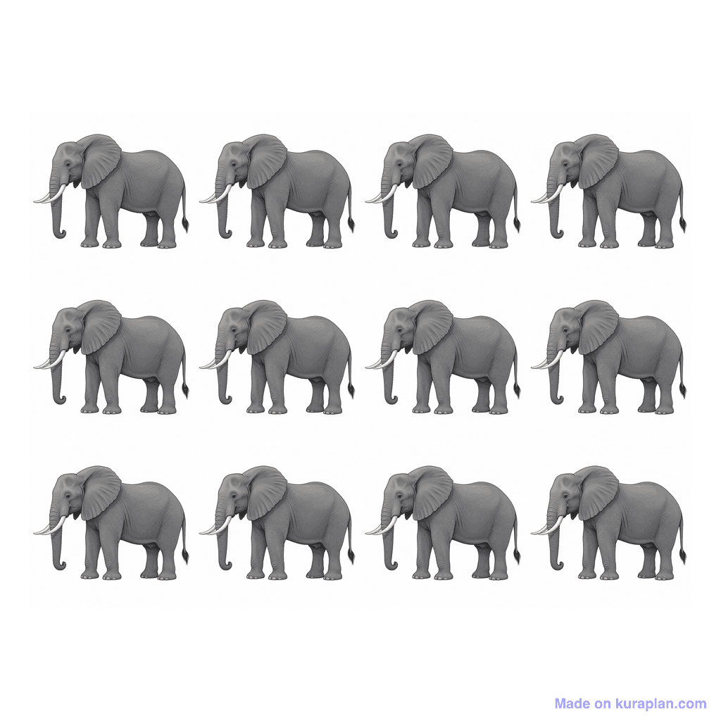 Collection — 12 elephants