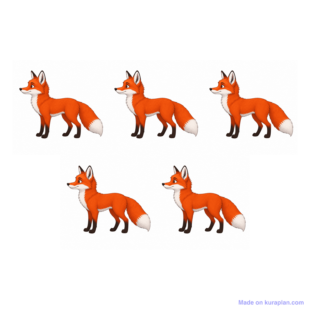 Collection — 5 foxes