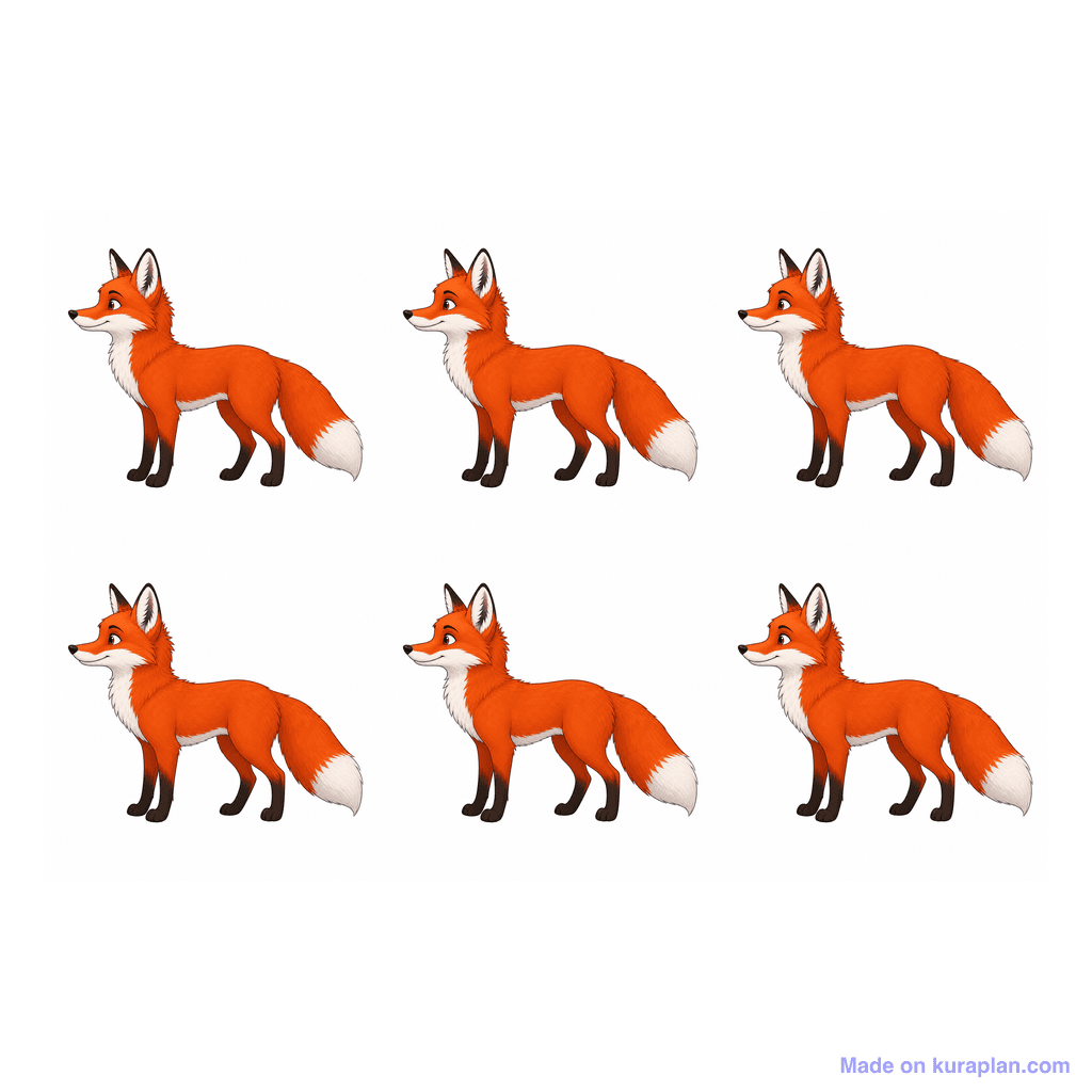 Collection — 6 foxes