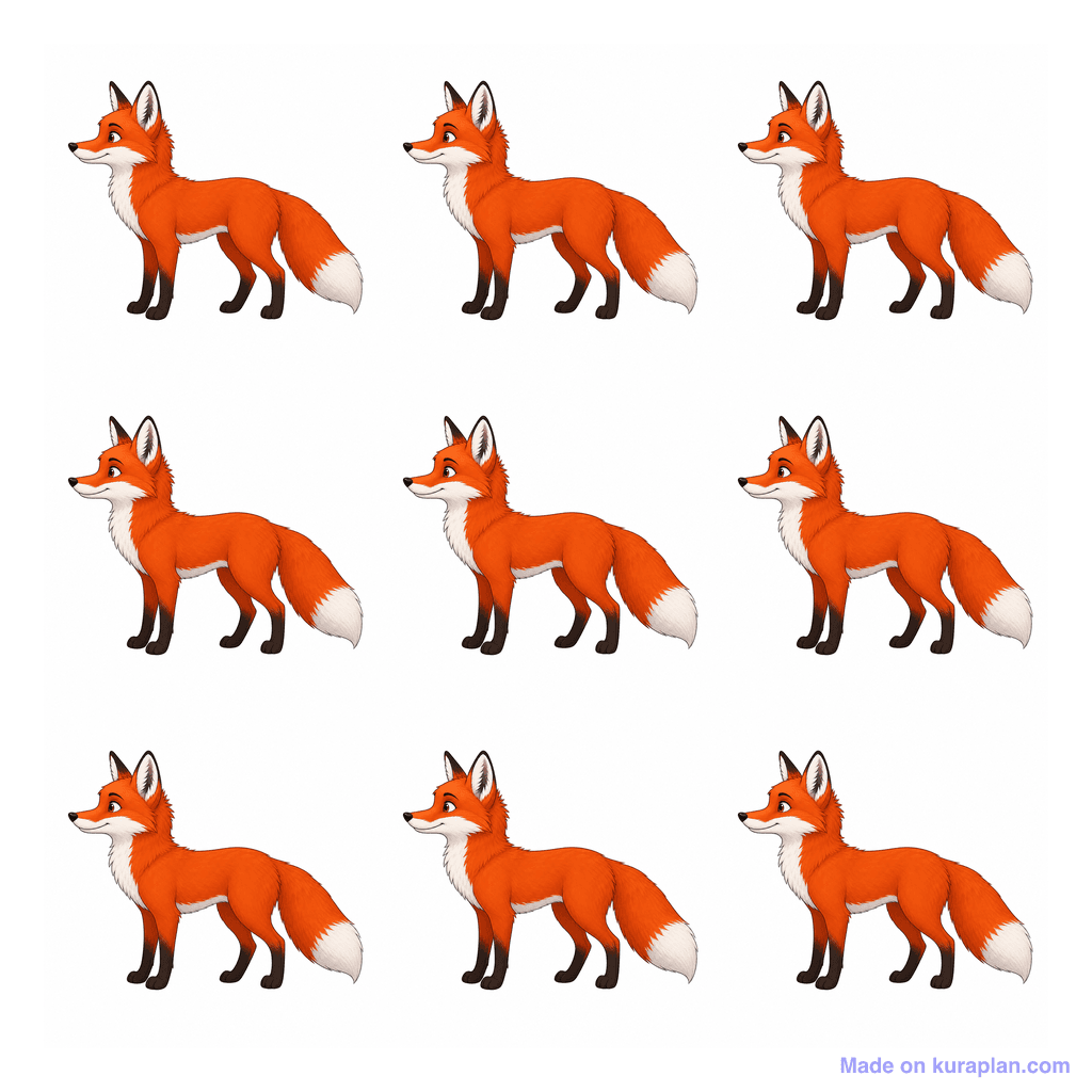 Collection — 9 foxes