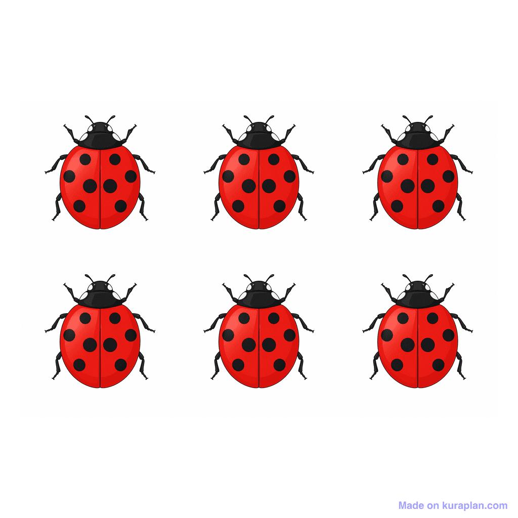 Collection — 6 ladybugs