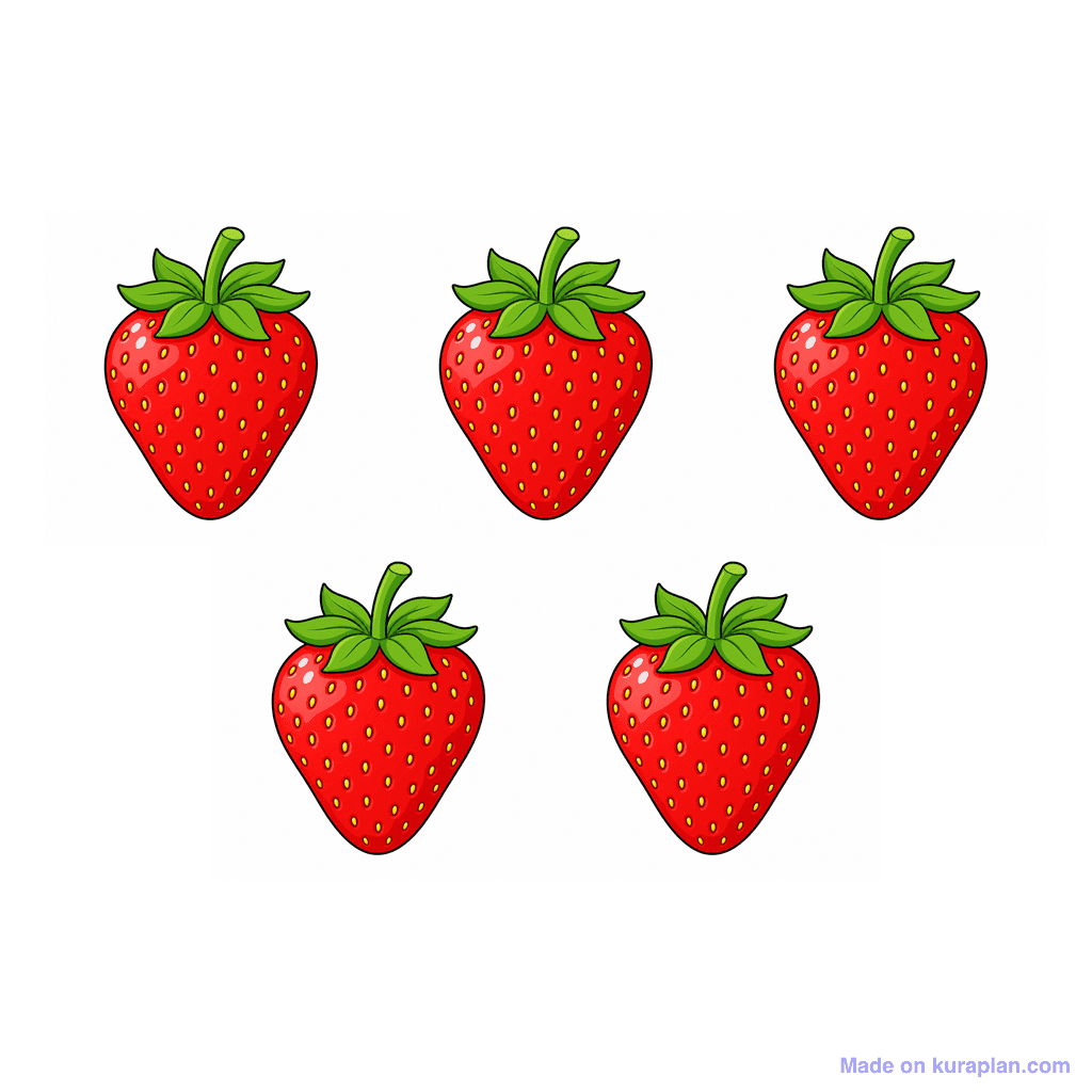 Collection — 5 strawberries
