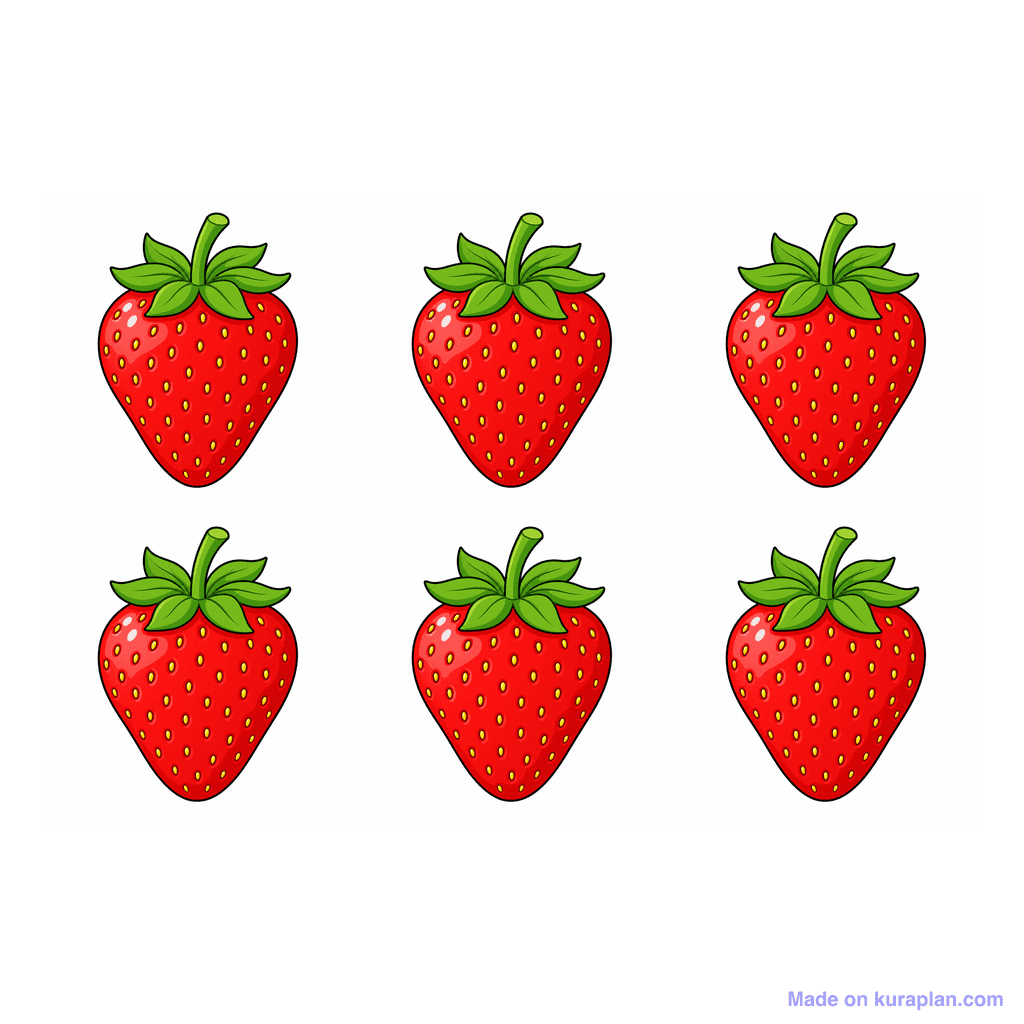Collection — 6 strawberries