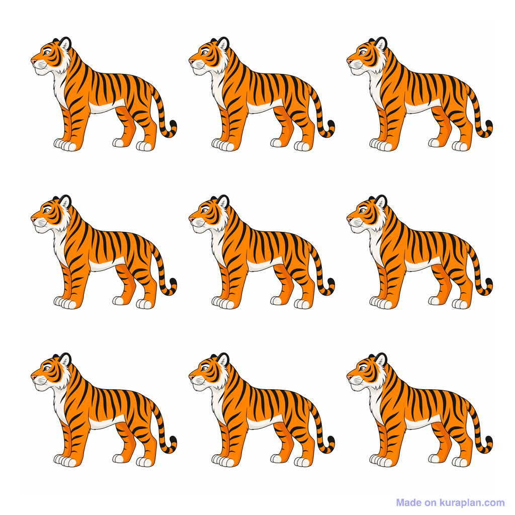 Collection — 9 tigers