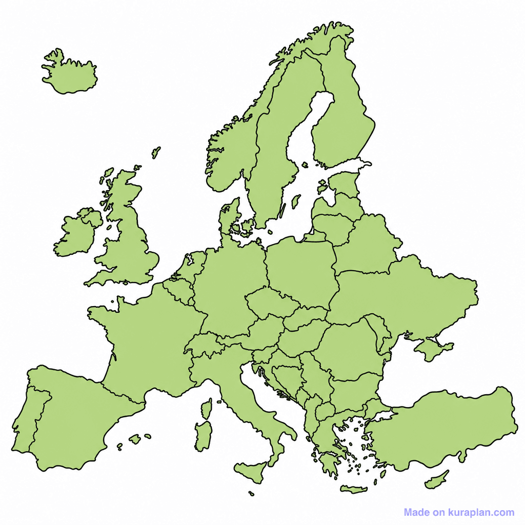 Continent Outlines illustration sample