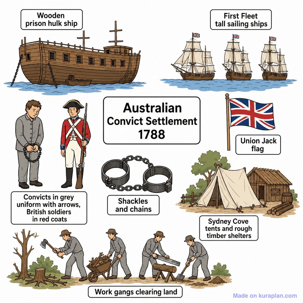 Australian Convict Settlement 1788 (simple)