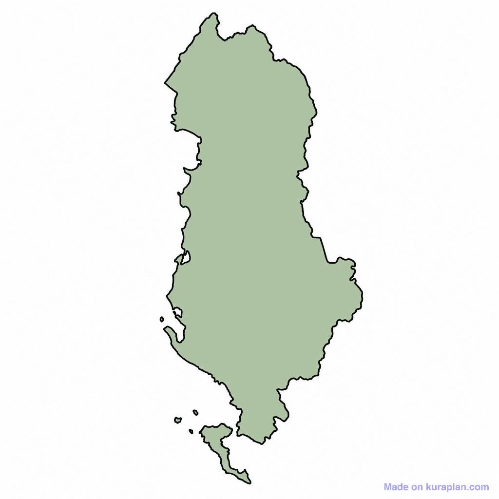 Albania Map Outline