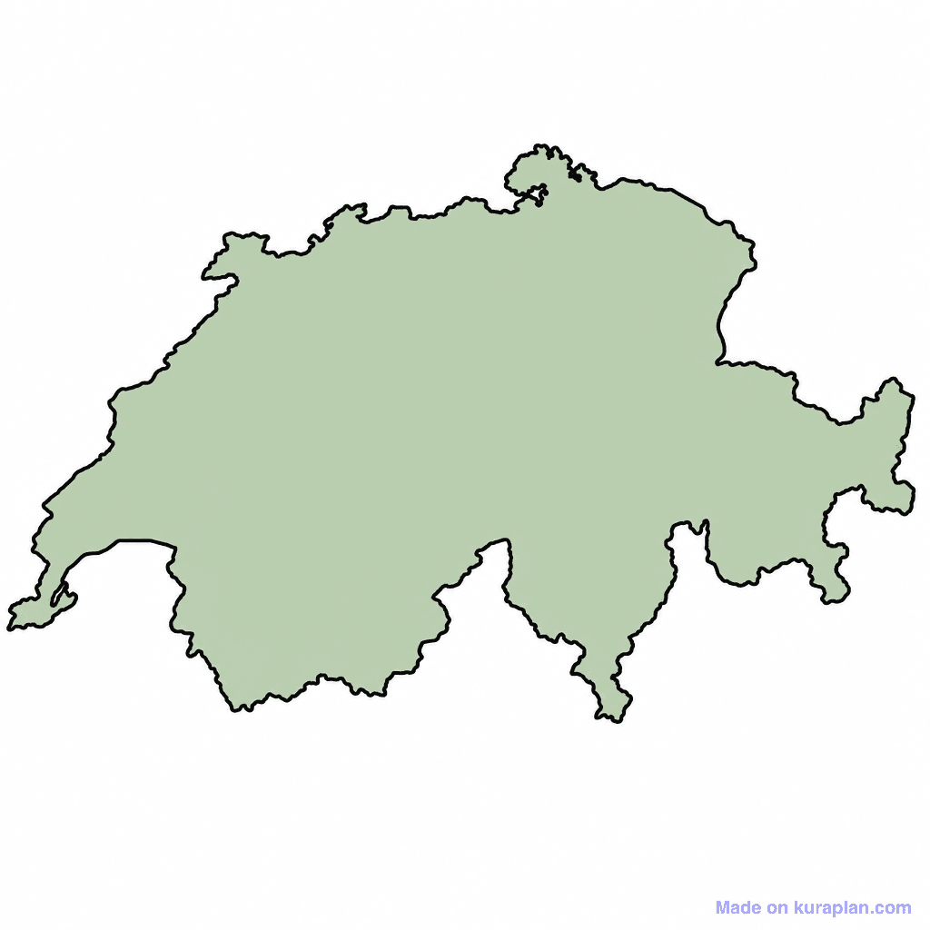 Switzerland Map Outline