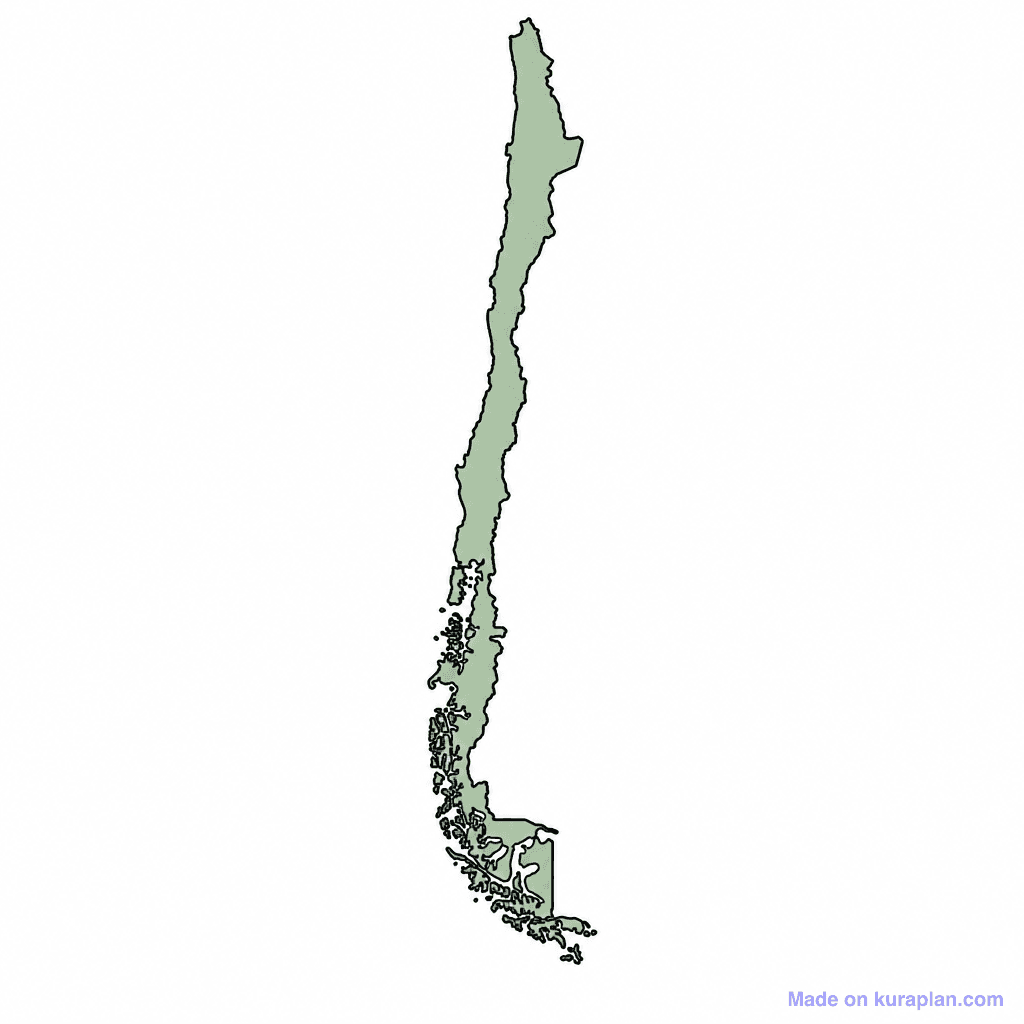 Chile Map Outline