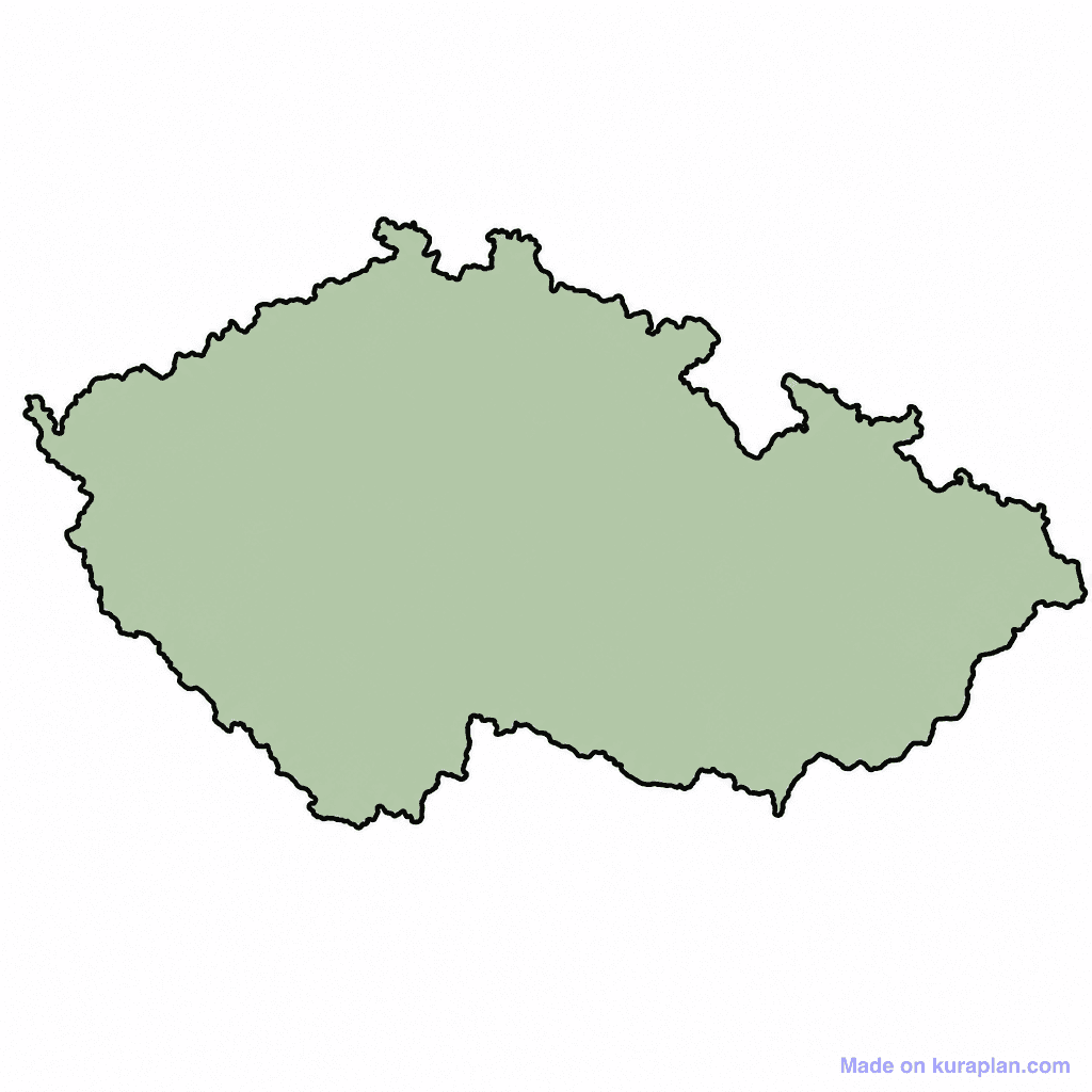 Czechia Map Outline
