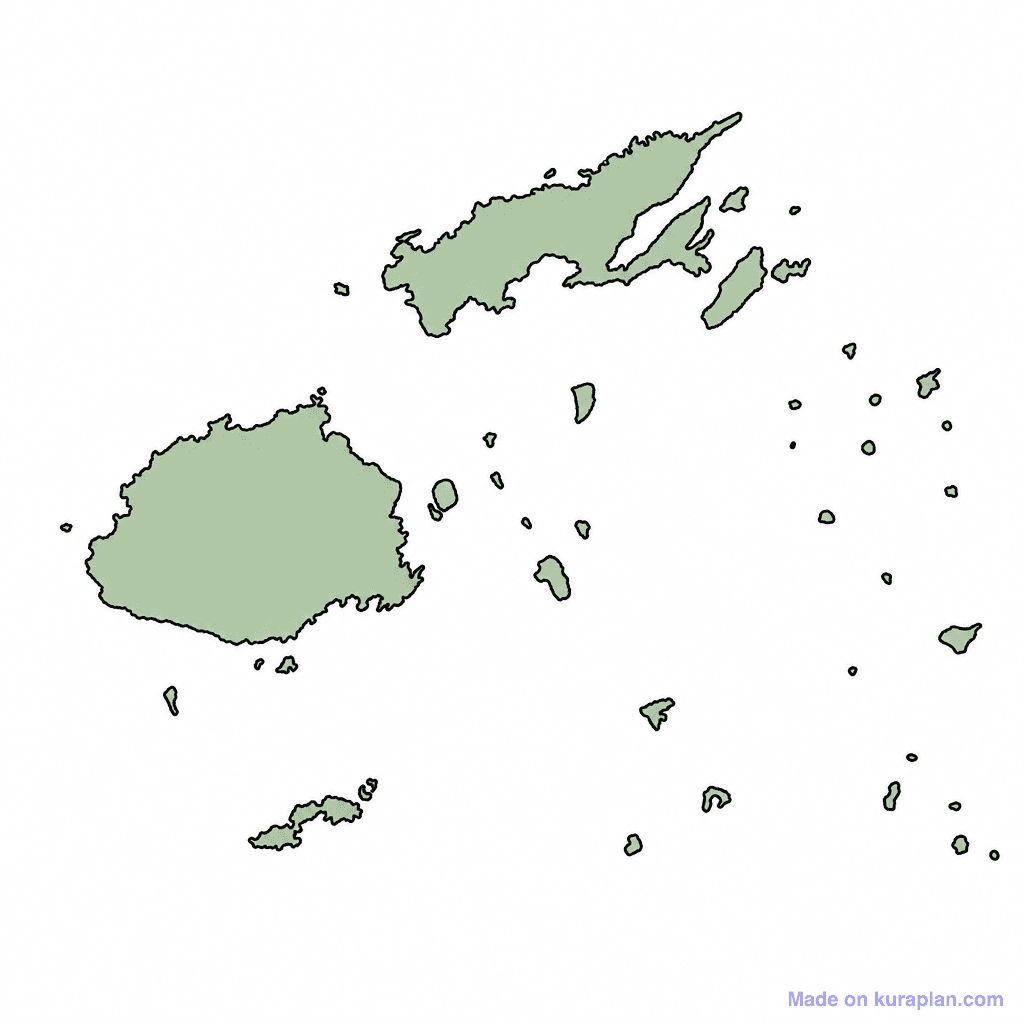 Fiji Map Outline