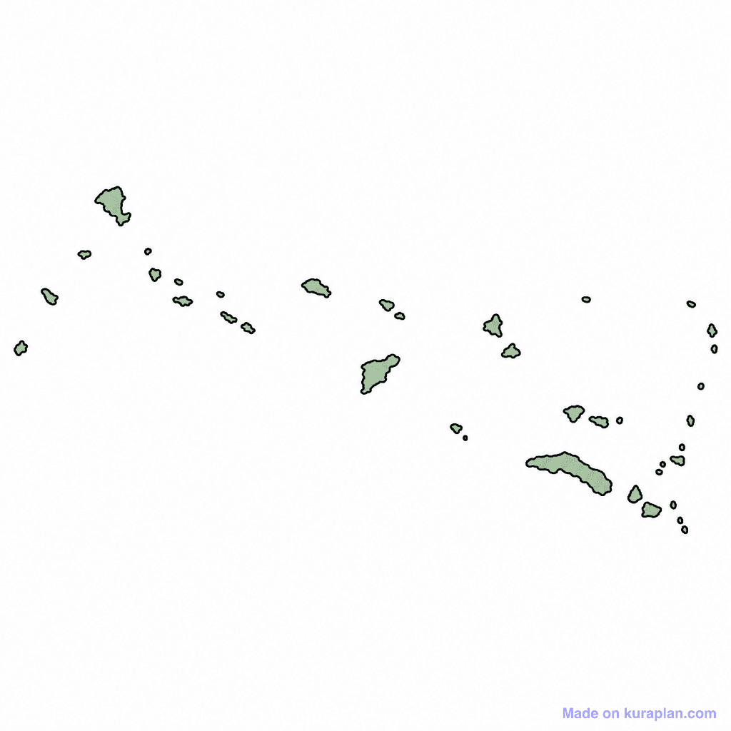 Federated States of Micronesia Map Outline