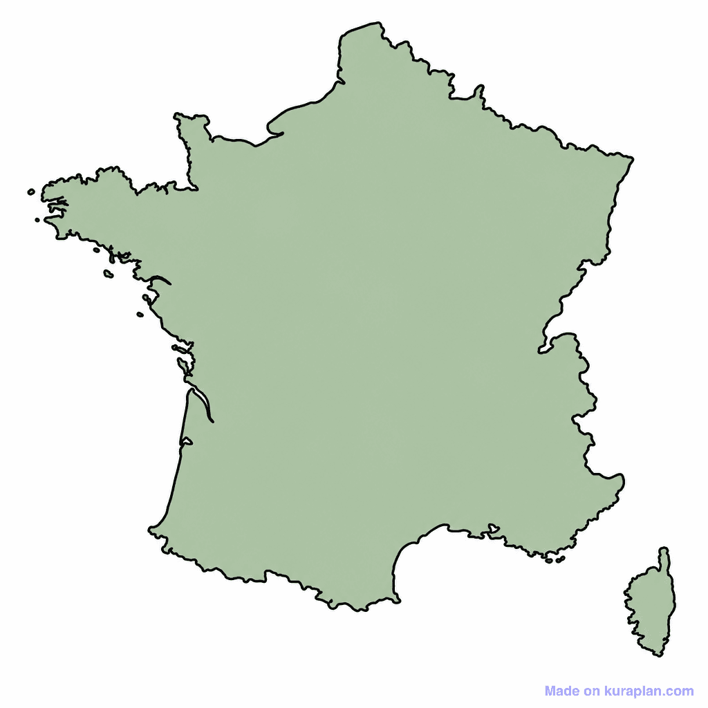 France Map Outline