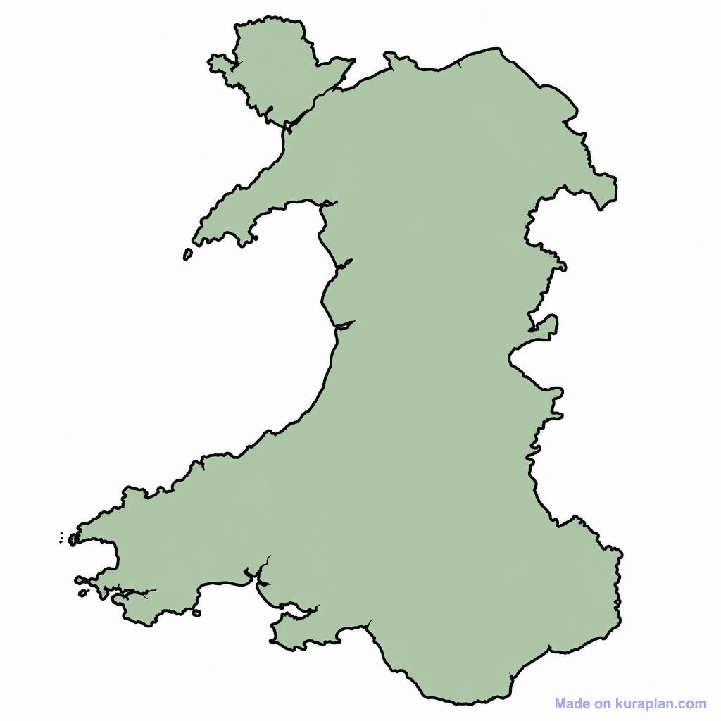 Wales Map Outline
