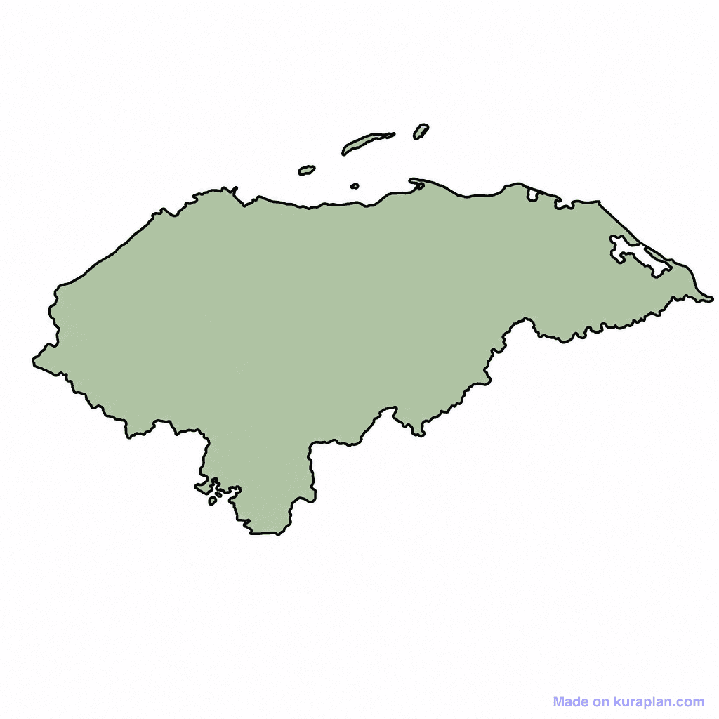 Honduras Map Outline