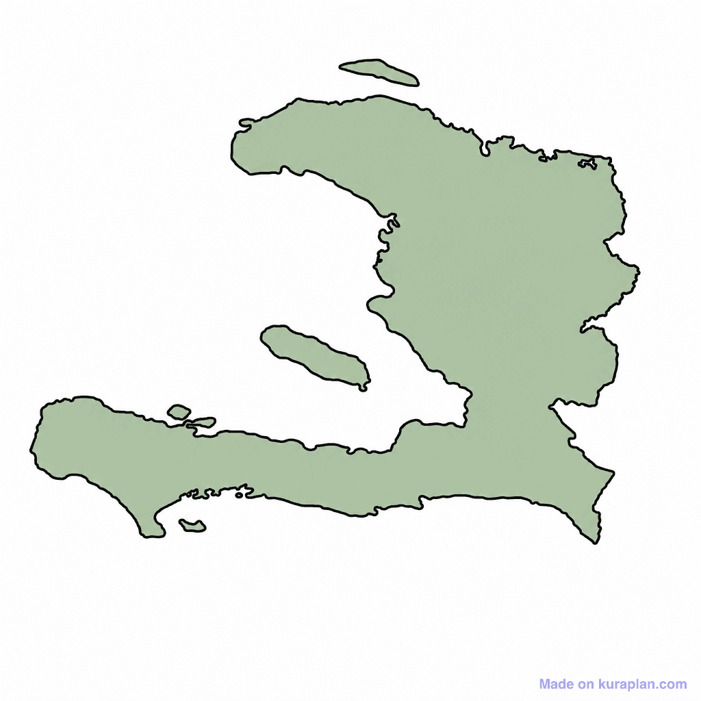 Haiti Map Outline