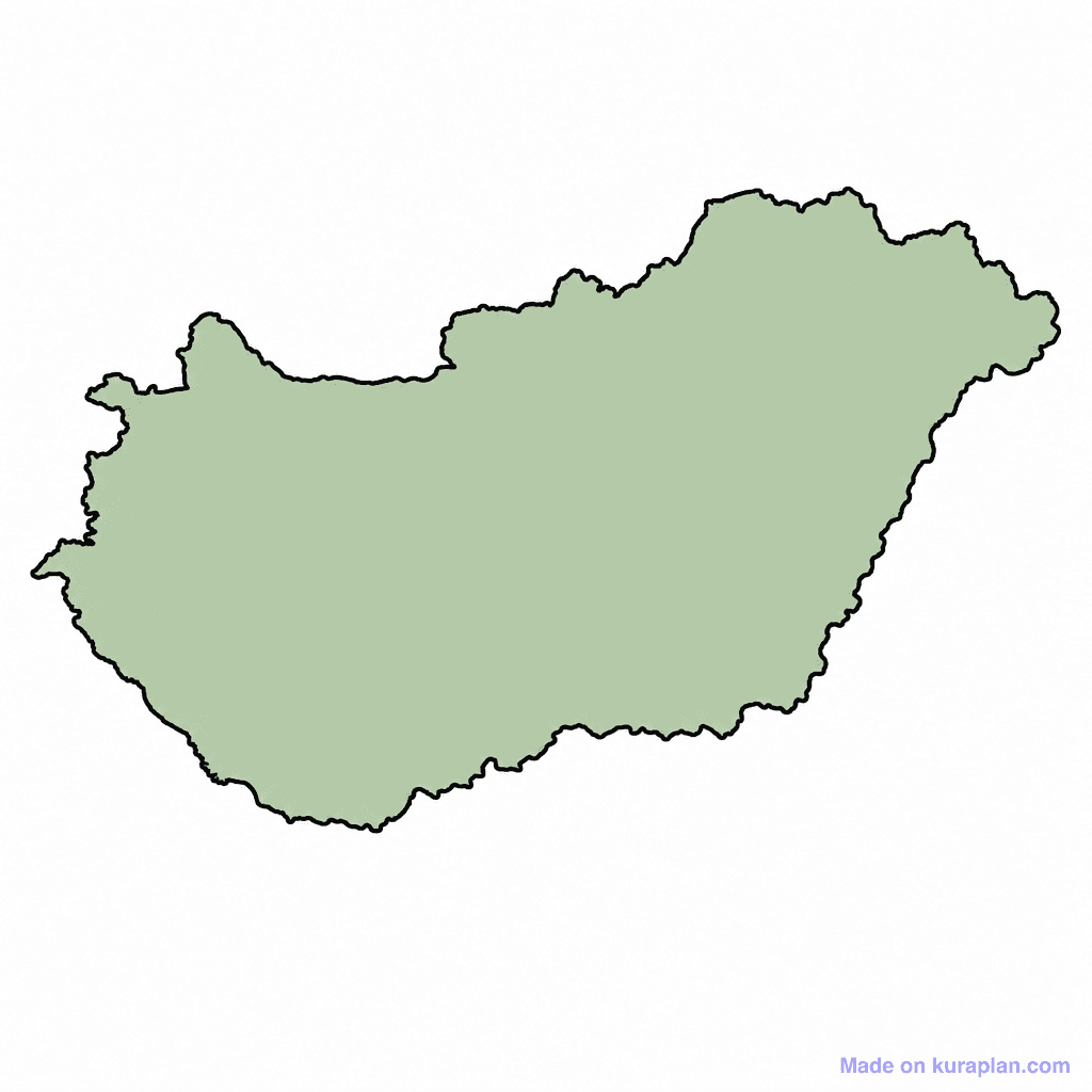 Hungary Map Outline