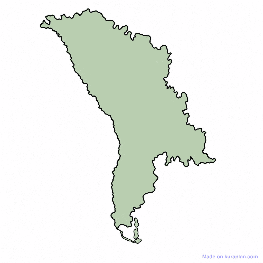 Moldova Map Outline