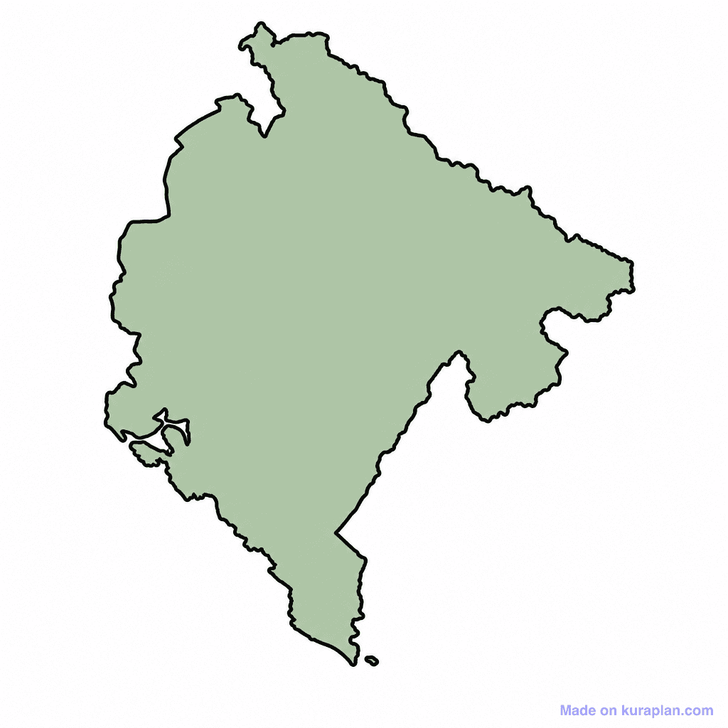 Montenegro Map Outline