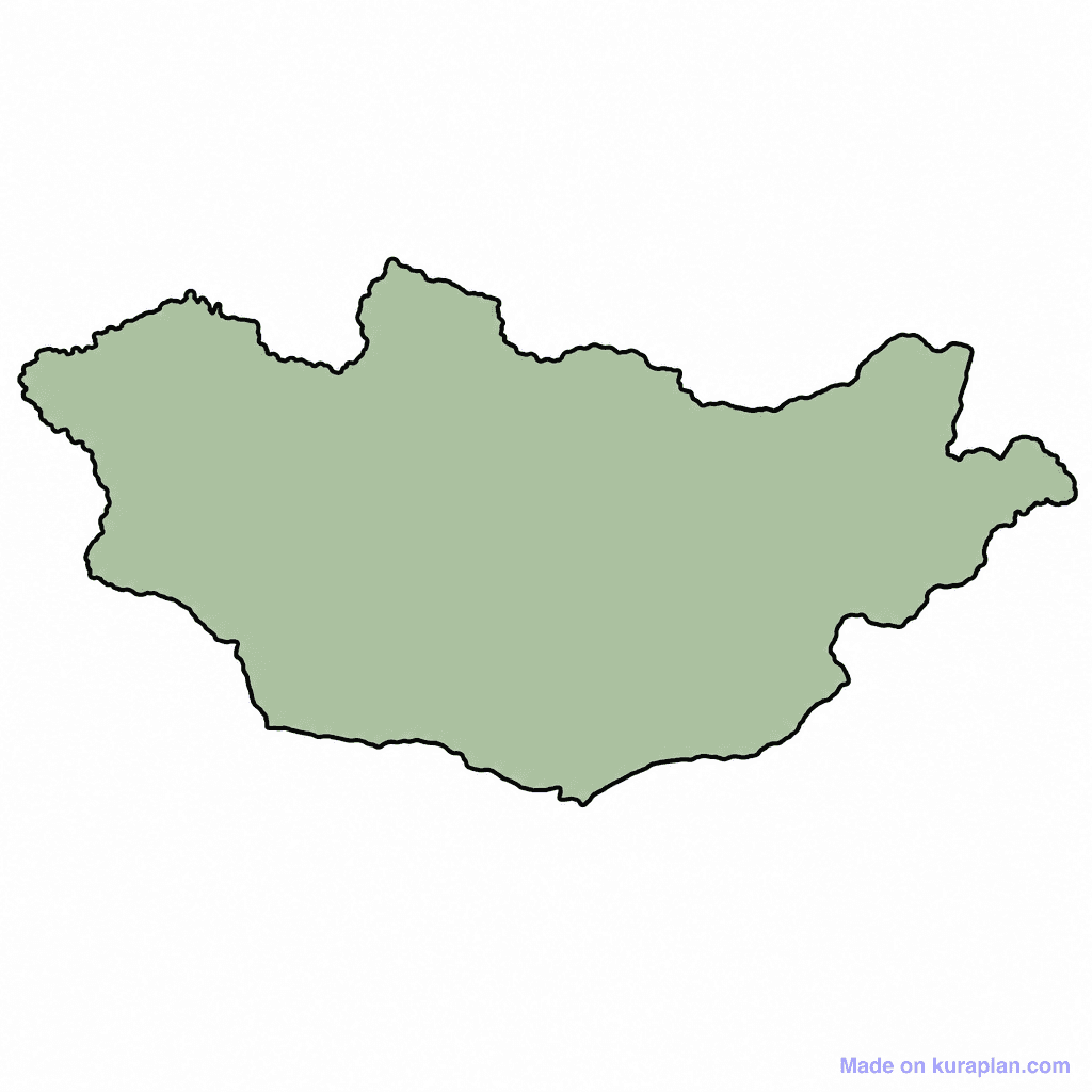 Mongolia Map Outline