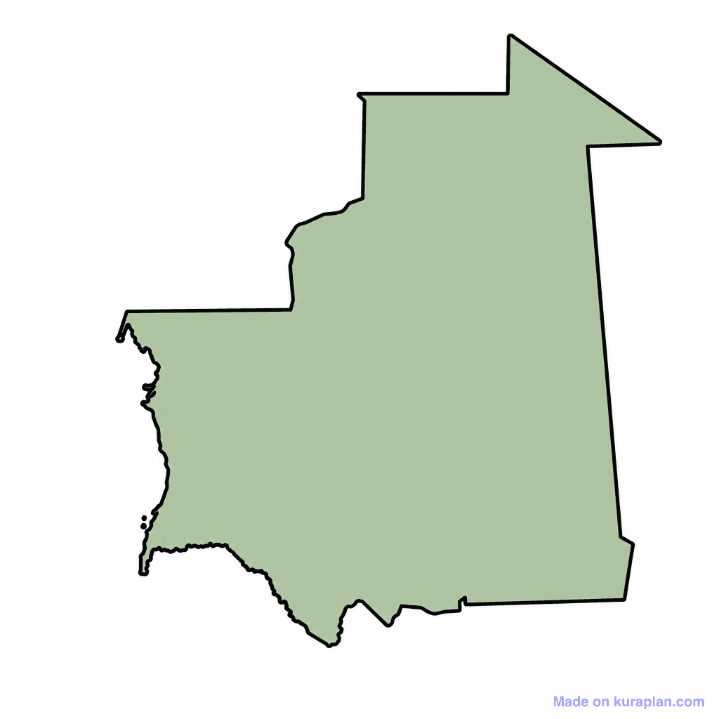 Mauritania Map Outline