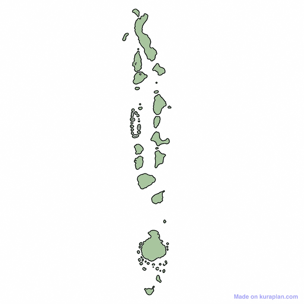 Maldives Map Outline