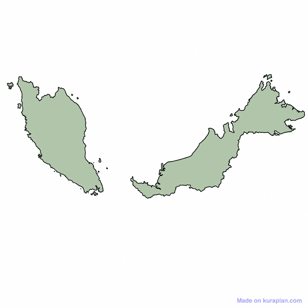 Malaysia Map Outline