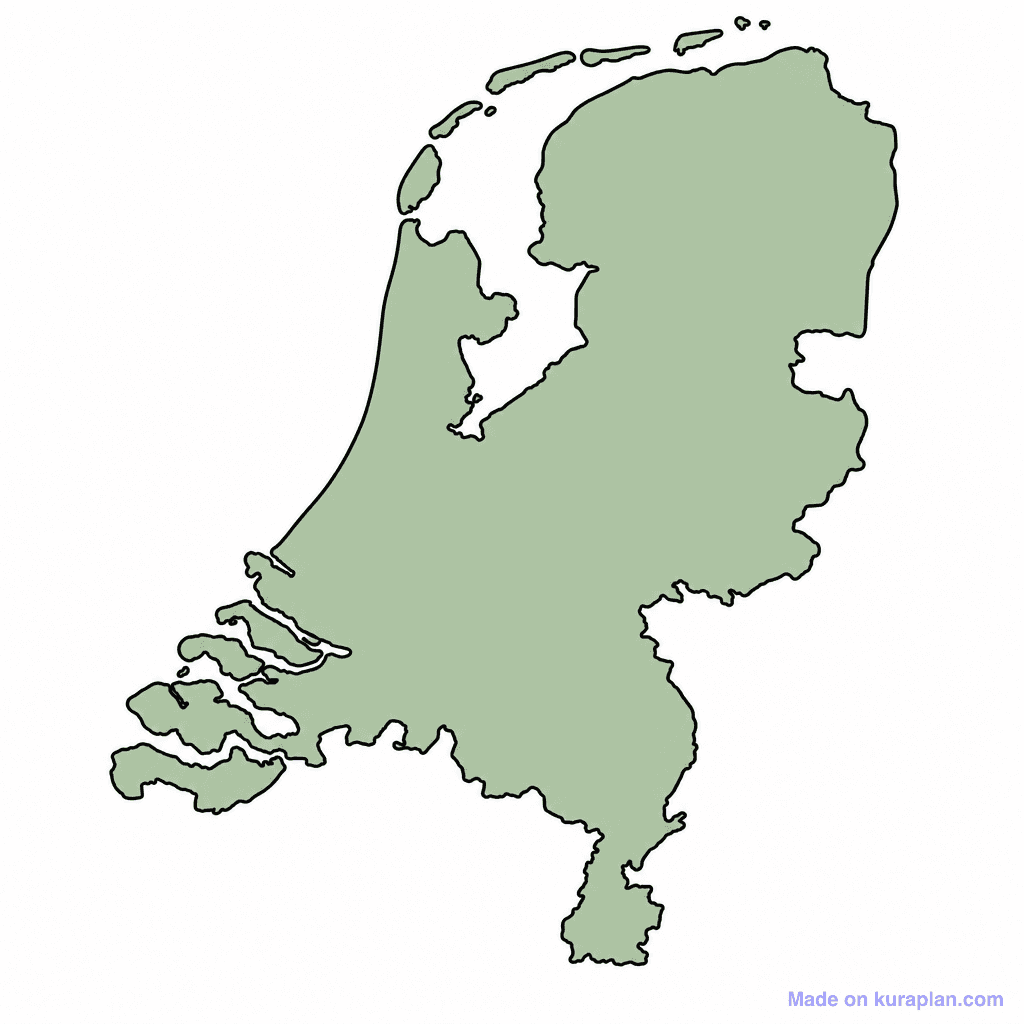 Netherlands Map Outline