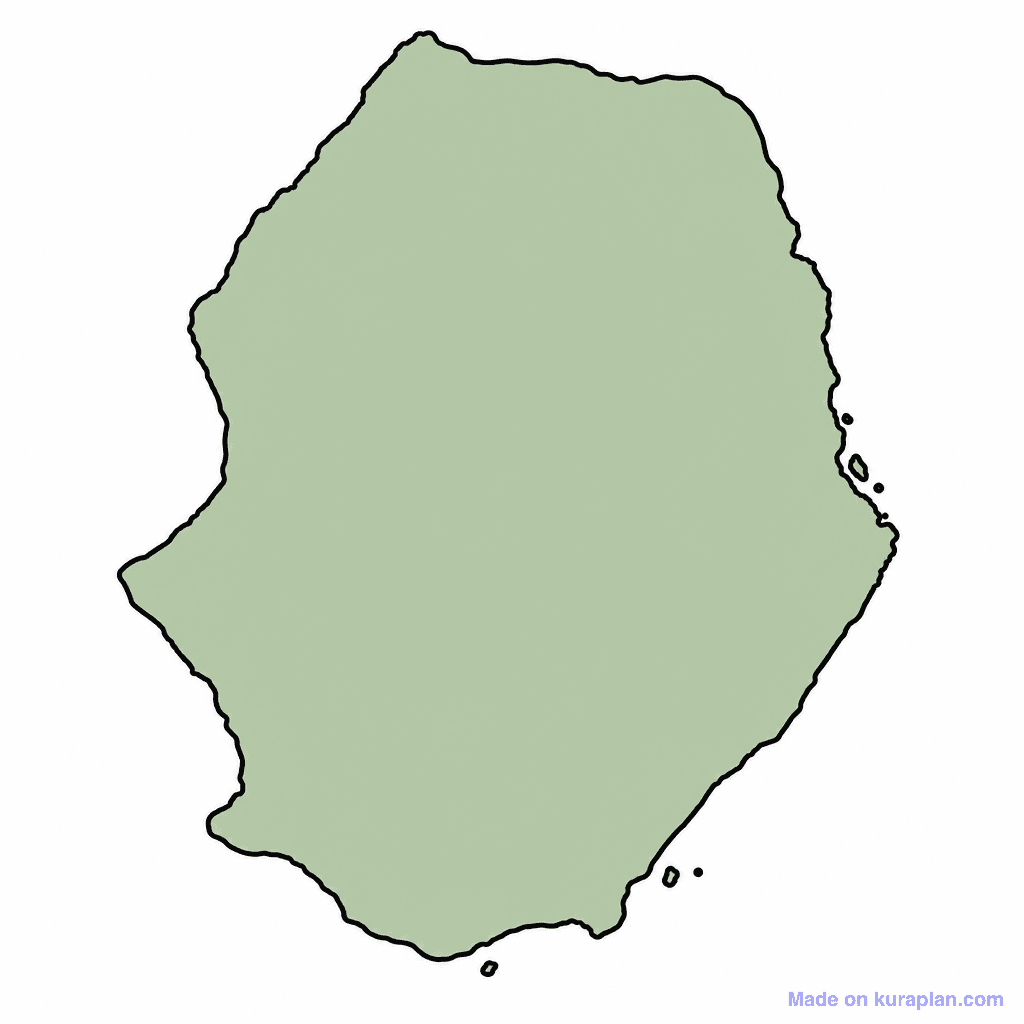 Niue Map Outline