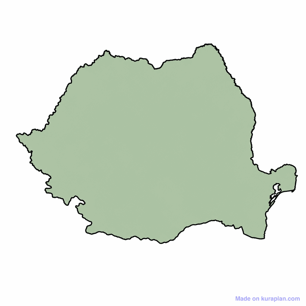 Romania Map Outline
