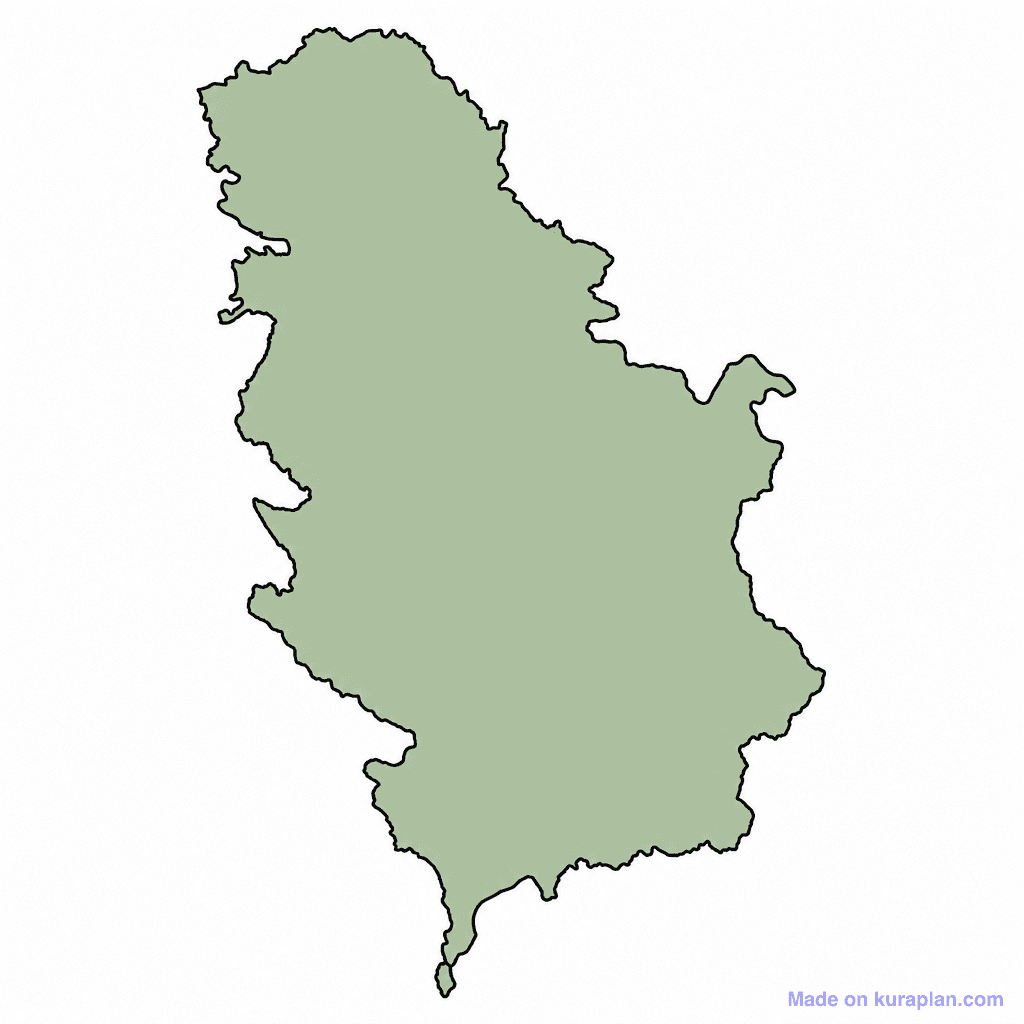 Serbia Map Outline