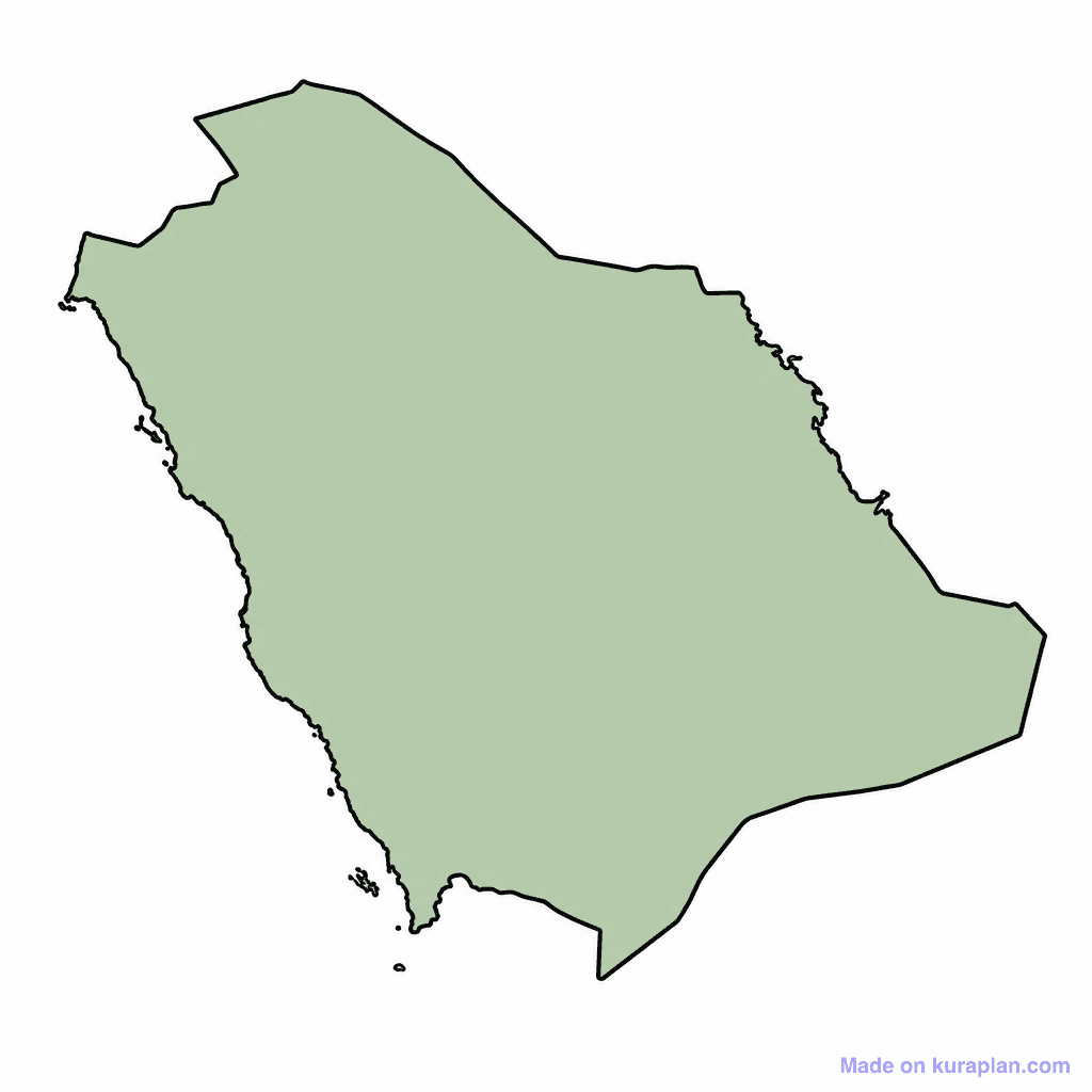 Saudi Arabia Map Outline