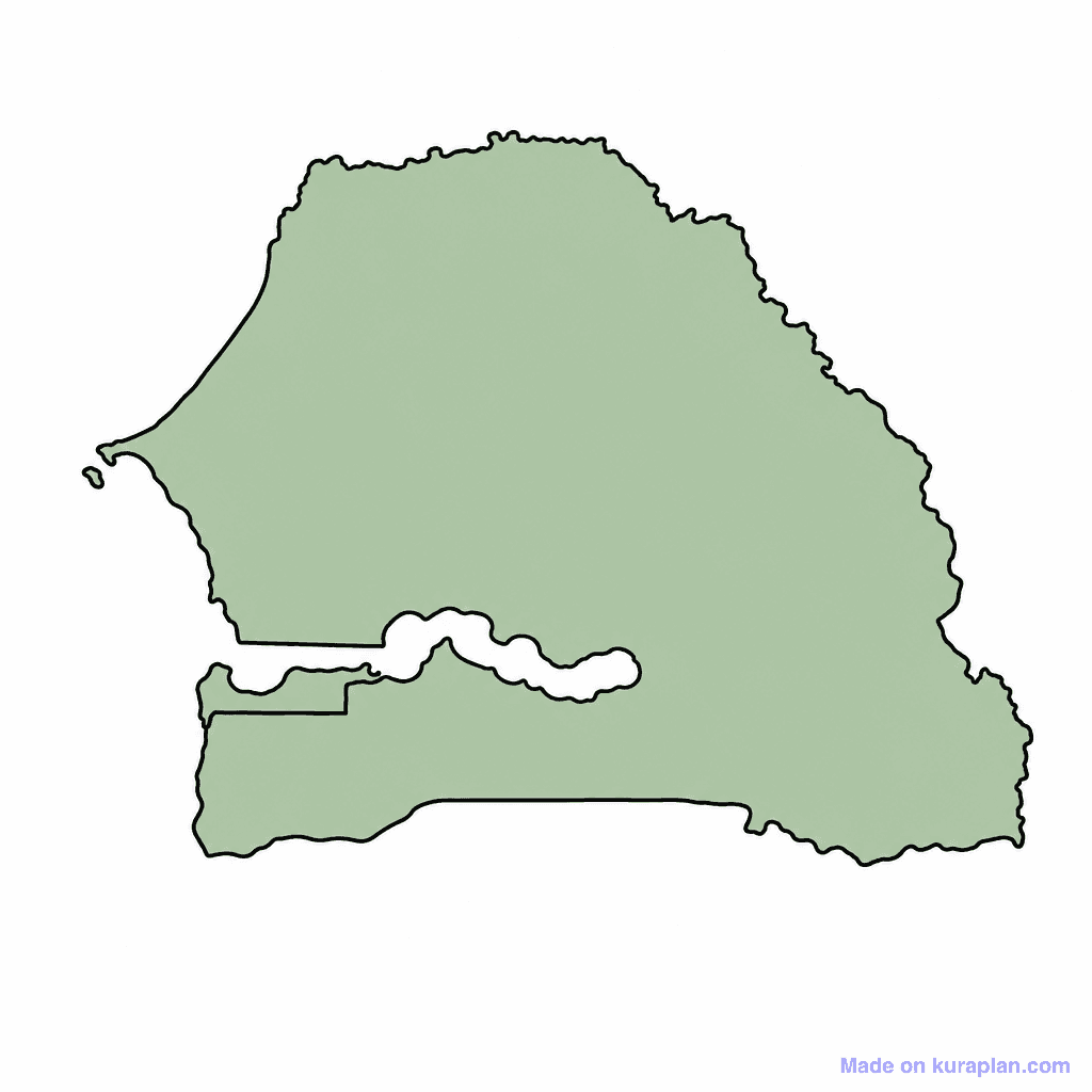 Senegal Map Outline