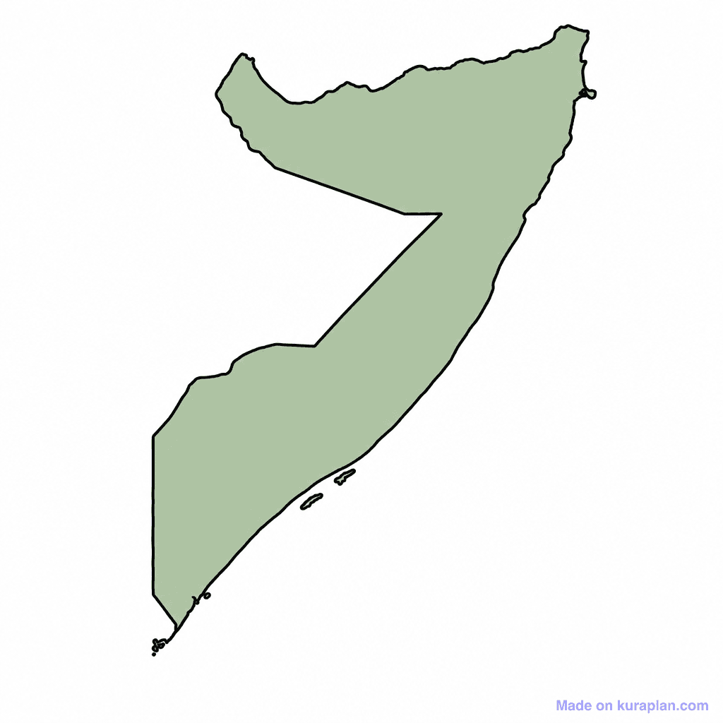 Somalia Map Outline