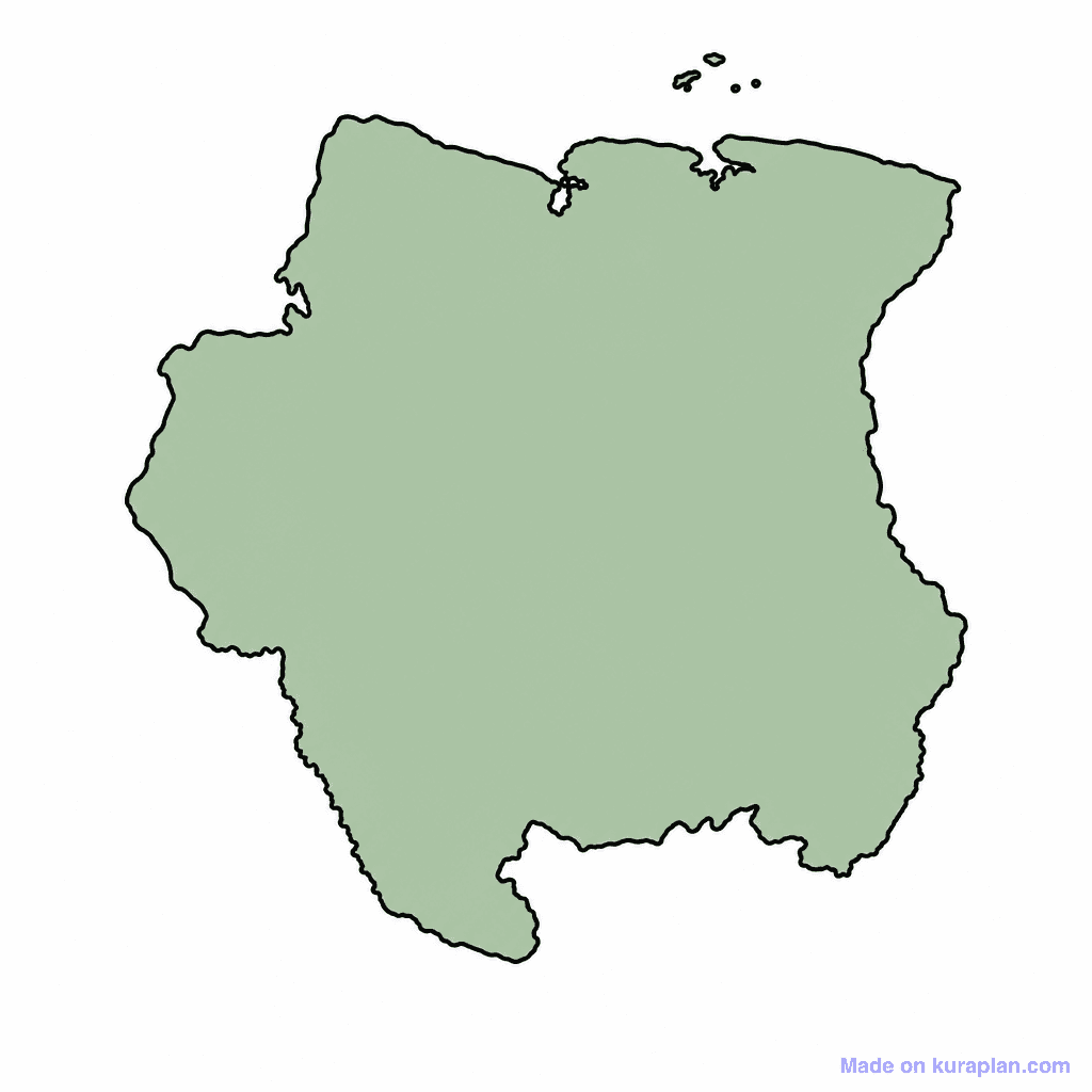Suriname Map Outline