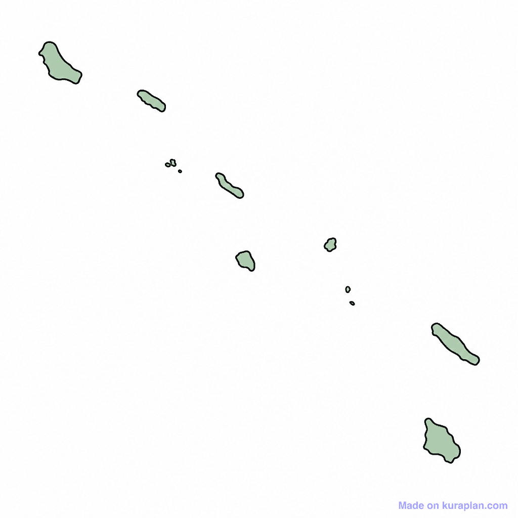 Tuvalu Map Outline