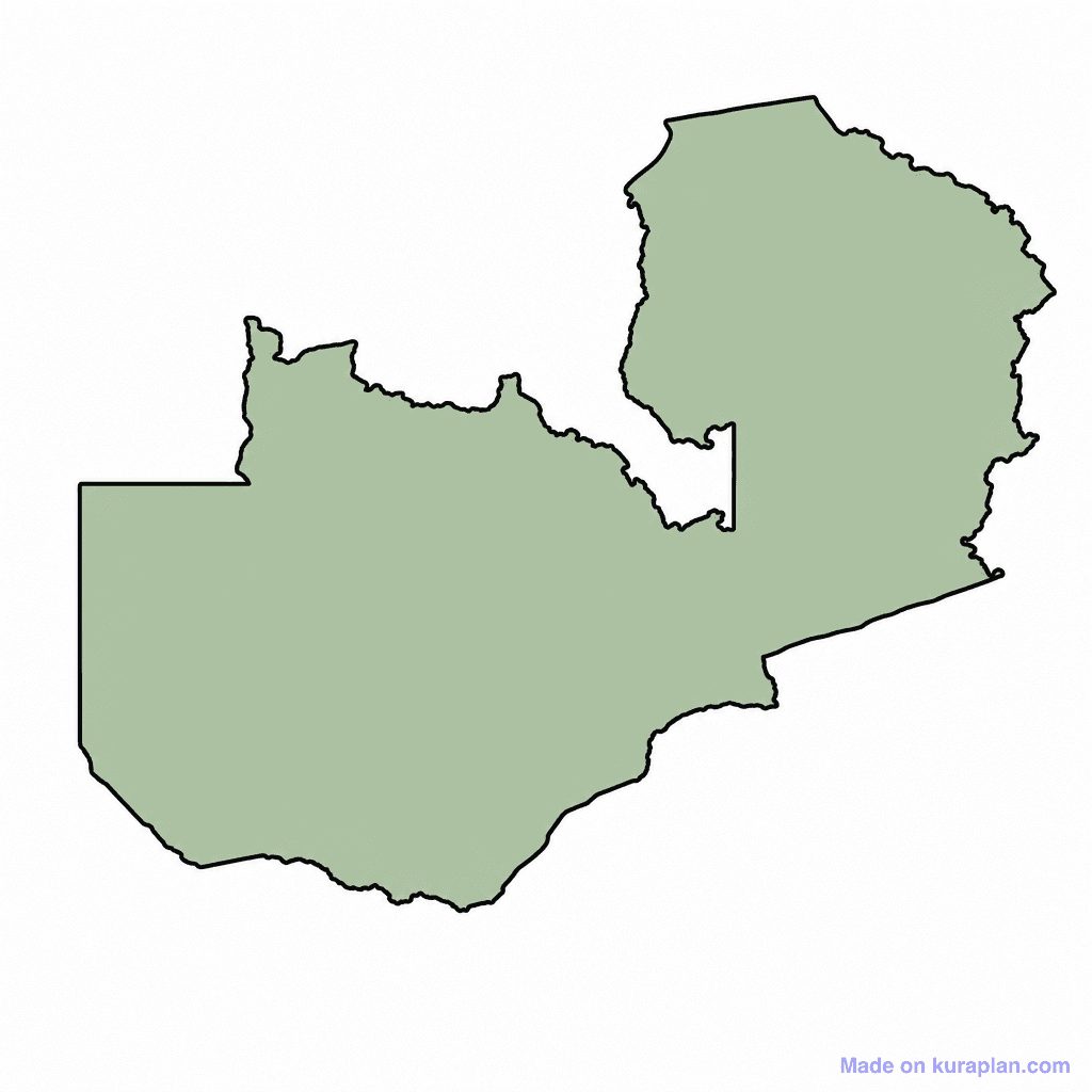 Zambia Map Outline