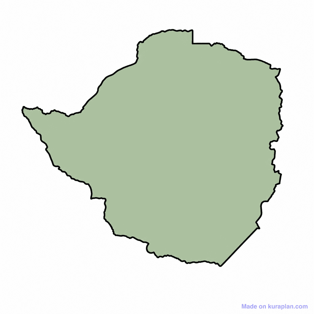 Zimbabwe Map Outline